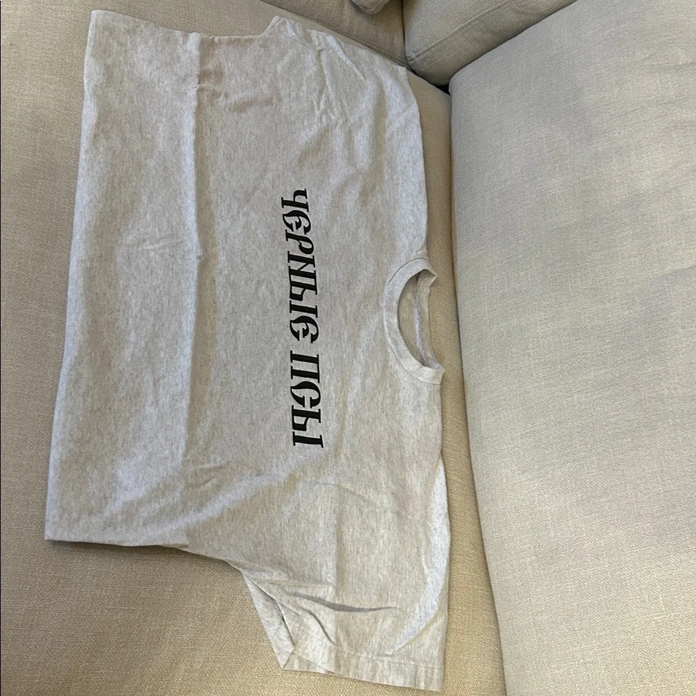 YZY Gosha Black Dogs T-Shirt in Heather Grey - Picture 3 of 5